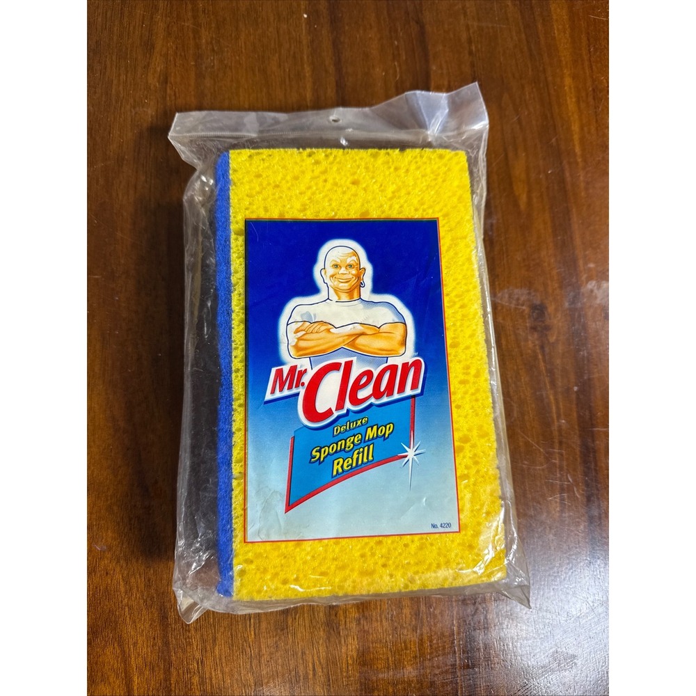 Mr. Clean Deluxe Sponge Mop Refill No 4220 Yellow Blue Fits 4120